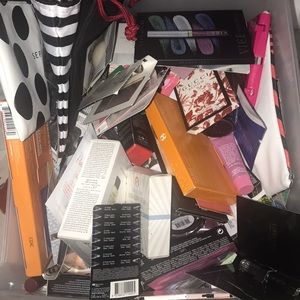 Bin of Sephora items